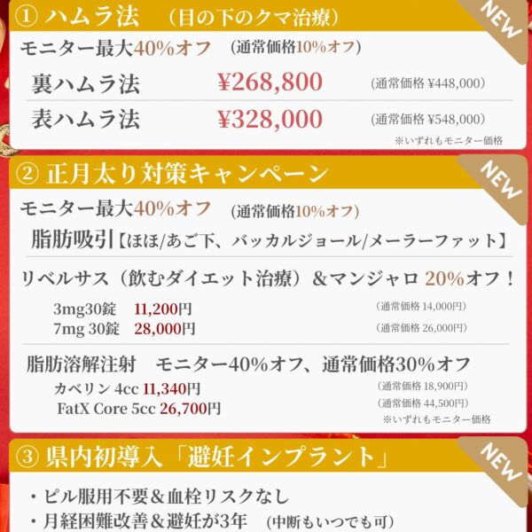 1月新春キャンペーン①