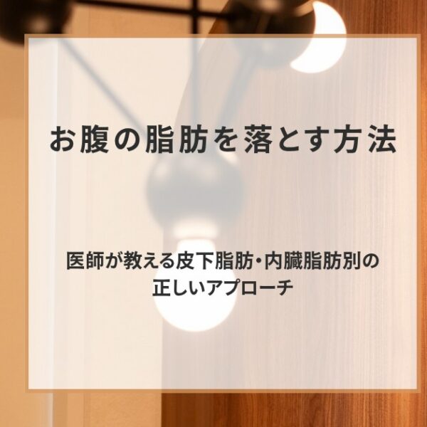 お腹の脂肪を落とす方法｜医師が教える皮下脂肪・内臓脂肪別の正しいアプローチ